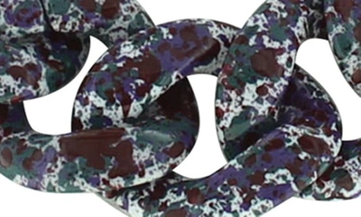Olivia Welles Amelia Speckled Link Necklace In Wine Multi