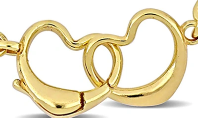 Delmar Open Heart Paperclip Link Necklace In Gold