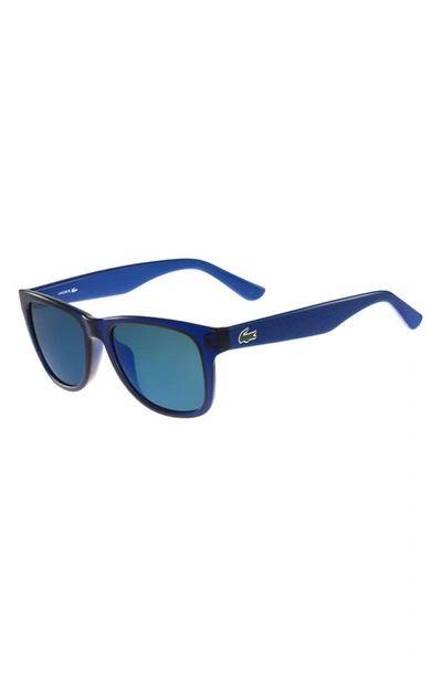 Lacoste 52mm Rectangular Sunglasses In Blue
