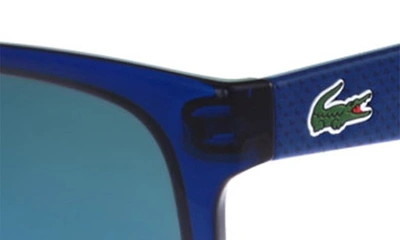 Lacoste 52mm Rectangular Sunglasses In Blue
