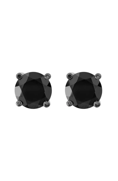 Shop Effy Sterling Silver Black Spinel Stud Earrings