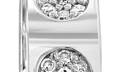EFFY EFFY STERLING SILVER DIAMOND HOOP EARRINGS 