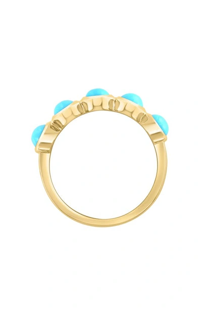 Effy 14k Yellow Gold Turquoise 5-stone Ring In Blue