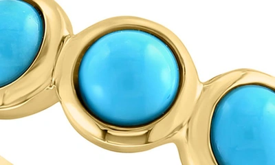Effy 14k Yellow Gold Turquoise 5-stone Ring In Blue