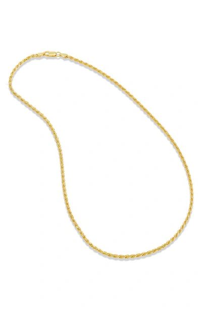 Shop Savvy Cie Jewels 18k Yellow Gold Plated Sterling Silver Rope Chain Necklace