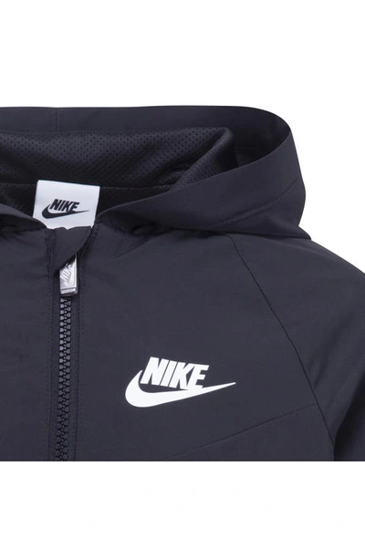 Nike Kids' Split Futura Raglan Windrunner Jacket In Black