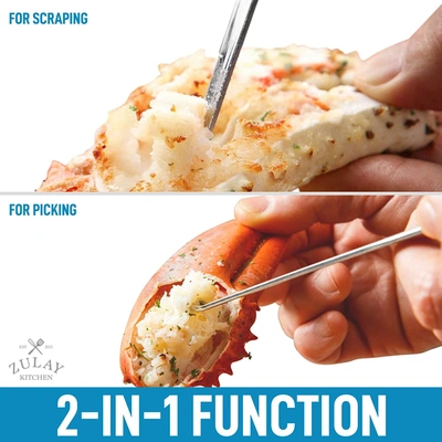 Zulay Kitchen Crab Crackers And Tools Set - 10 Pieces In Silver