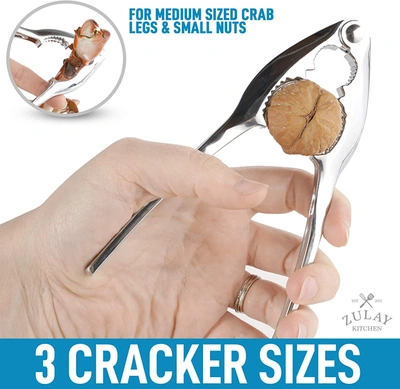 Zulay Kitchen Crab Crackers And Tools Set - 10 Pieces In Silver