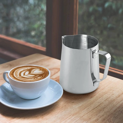 Zulay Kitchen 32oz Stainless Steel Milk Frothing Pitcher In Silver