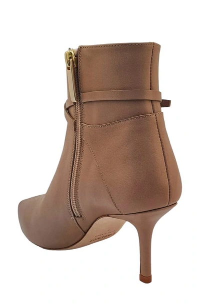 Shop L Agence Etienne Pointed Toe Bootie In Cashew