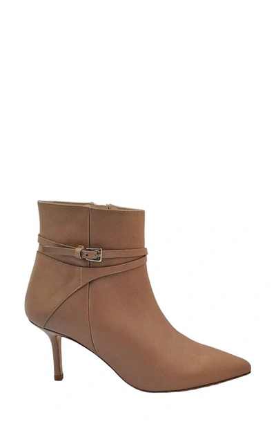 Shop L Agence Etienne Pointed Toe Bootie In Cashew