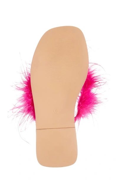 Shop Azalea Wang Pammy Feather Sandal In Pink
