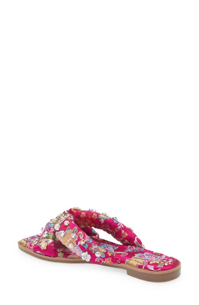 Shop Azalea Wang Ramsey Embellished Sandal In Pink