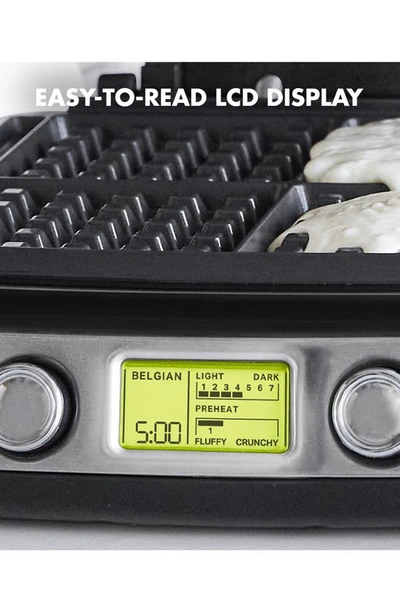 Greenpan Elite Ceramic Nonstick 4-square Waffle Maker In Black