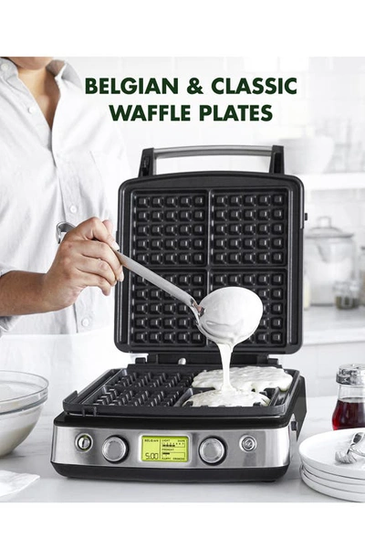 Shop Greenpan Elite Ceramic Nonstick 4-square Waffle Maker In Black