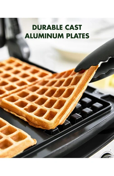 Shop Greenpan Elite Ceramic Nonstick 4-square Waffle Maker In Black