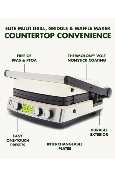 Greenpan Bistro Electric Contact Grill, Griddle & Waffle Maker In Cloud Cream