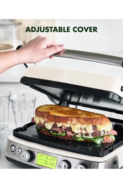 Greenpan Bistro Electric Contact Grill, Griddle & Waffle Maker In Cloud Cream