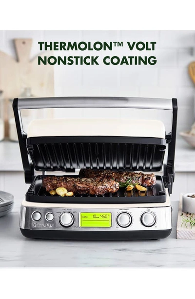 Greenpan Bistro Electric Contact Grill, Griddle & Waffle Maker In Cloud Cream