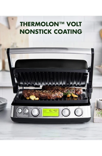 Greenpan Elite Ceramic Nonstick Multi Grill/griddle/waffle Maker In Black