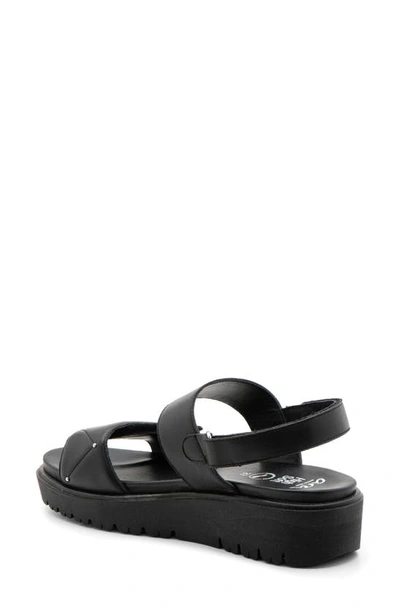 Shop Ara Brit Slingback Platform Sandal In Black Leather