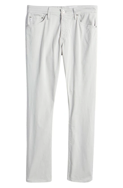 Shop Ag Everett Sueded Stretch Sateen Straight Fit Pants In Silver Smoke