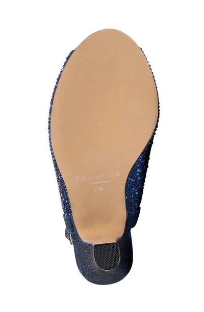 Shop Paradox London Pink Glory Slingback Peep Toe Pump In Navy