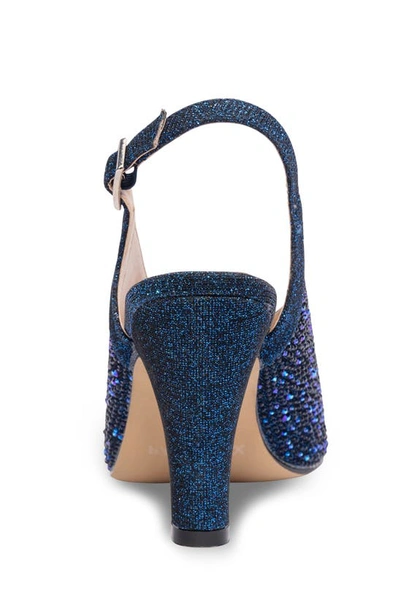 Paradox London Pink Glory Slingback Peep Toe Pump In Navy