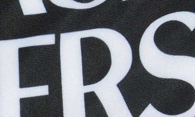Shop Versace Logo Swim Briefs In 5b040-black White