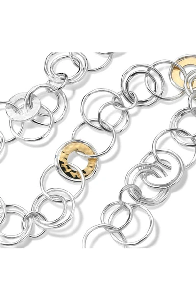Shop Ippolita Chimera Classico Crinkle Jet Set Necklace In Silver/ Gold