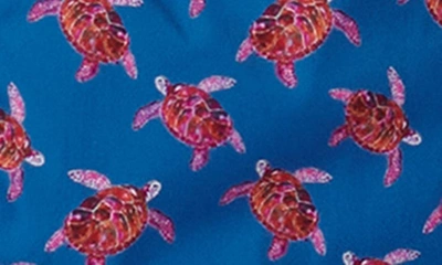 Shop Bugatchi Archer Turtle Print Swim Trunks In Classic Blue