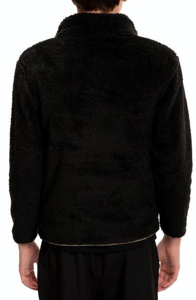 Threads 4 Thought Kids' Pershing Colorblock Faux Fur Quarter Zip Pullover In Pyrite