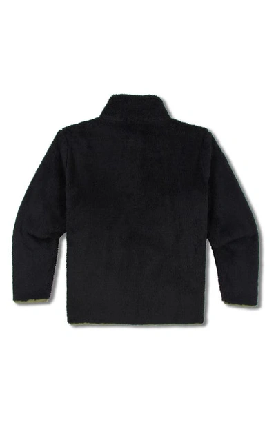 Shop Threads 4 Thought Kids' Pershing Colorblock Faux Fur Quarter Zip Pullover In Pyrite