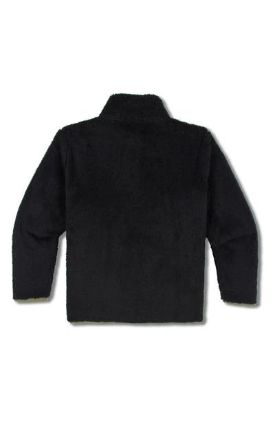 Threads 4 Thought Kids' Pershing Colorblock Faux Fur Quarter Zip Pullover In Pyrite