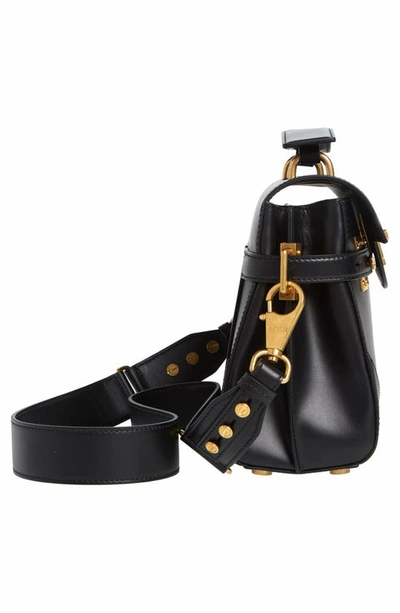 Balmain B-buzz 23 Monogram Leather Top Handle Bag In 0pa Black