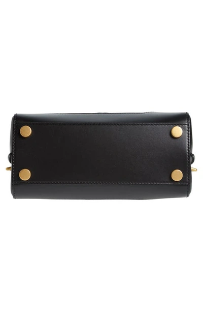Balmain B-buzz 23 Monogram Leather Top Handle Bag In 0pa Black