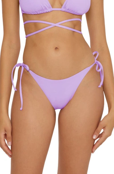 Shop Becca Color Code Side Tie Bikini Bottoms In Iris