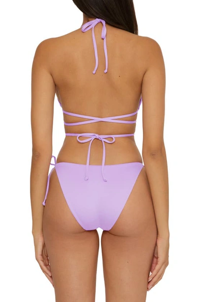 Shop Becca Color Code Side Tie Bikini Bottoms In Iris