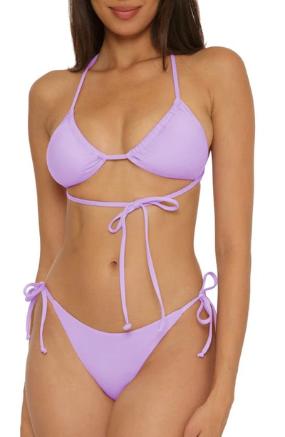Becca Color Code Wraparound Triangle Bikini Top In Iris