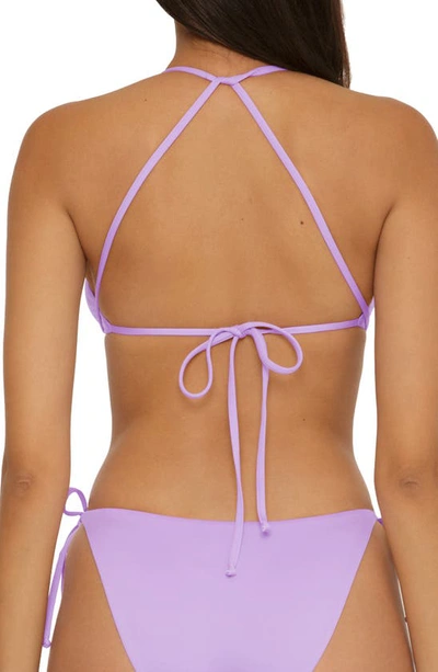 Becca Color Code Wraparound Triangle Bikini Top In Iris