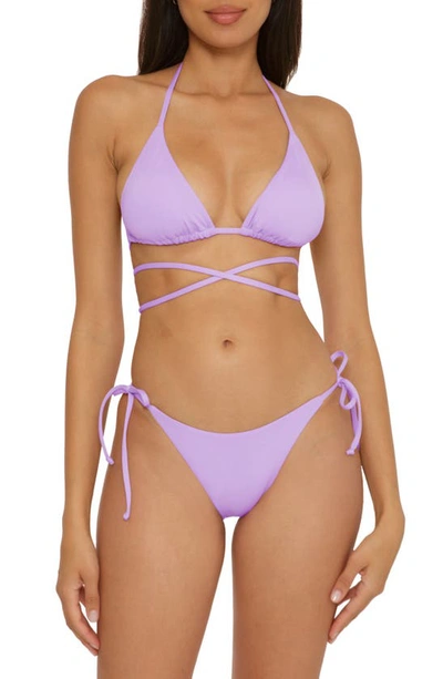 Shop Becca Color Code Wraparound Triangle Bikini Top In Iris