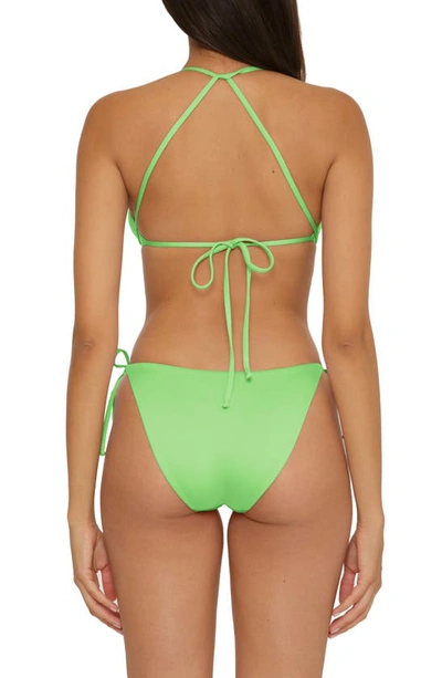 Becca Color Code Wraparound Triangle Bikini Top In Green