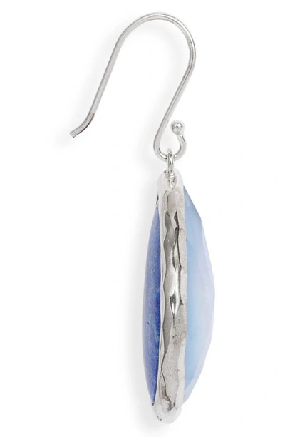 Ippolita Sterling Silver Rock Candy Mother-of-pearl & Lapis Doublet Teardrop Earrings In Silver