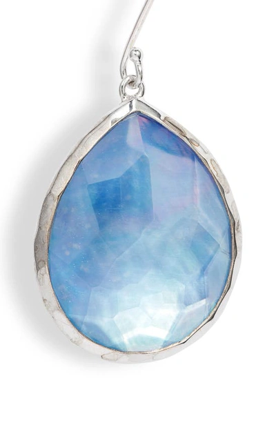Ippolita Sterling Silver Rock Candy Mother-of-pearl & Lapis Doublet Teardrop Earrings In Silver