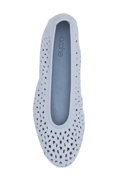Shop Arche Lilly Perforated Ballet Flat In Bay