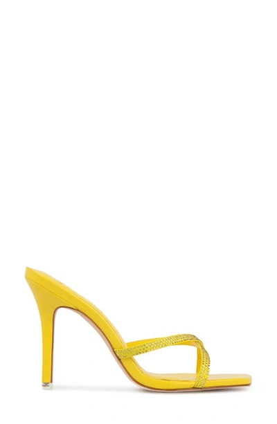 Black Suede Studio Arielle Sandals In Lemon Yellow Nappa