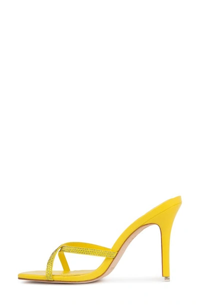 Black Suede Studio Arielle Sandals In Lemon Yellow Nappa