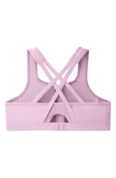 Shop Glamorise Full Figure Zip-up Sports Bra In Lavender