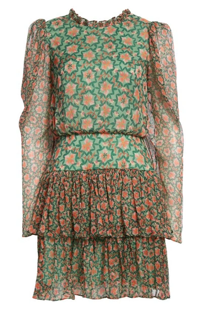 Saloni Ava-b Dress In 1792/ 1793-sorrel Olive/ Sml