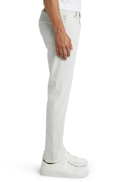 Ag Everett Sueded Stretch Sateen Slim Straight Leg Pants In Sulfur Silver Smoke